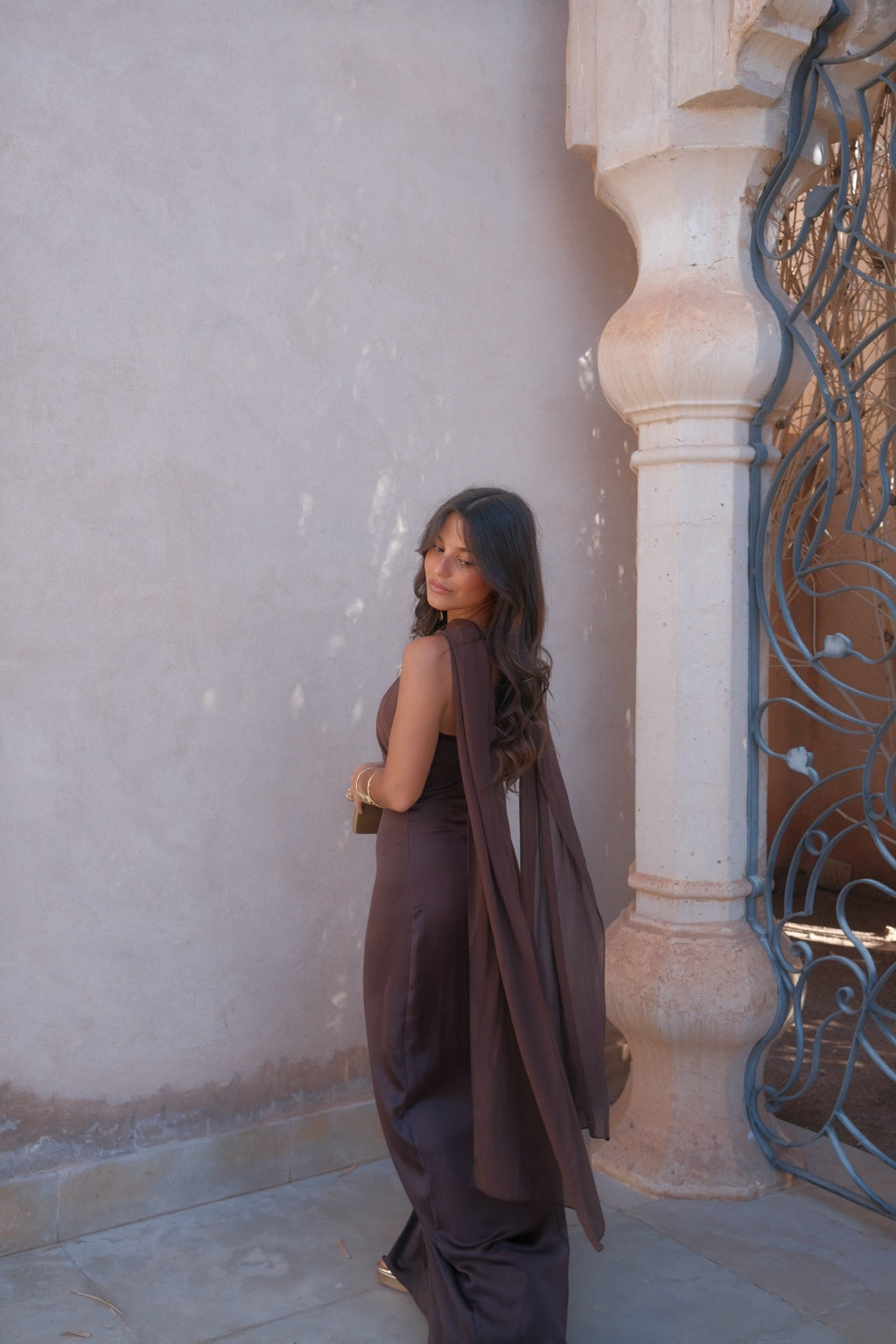 Vestido Triana en marrón