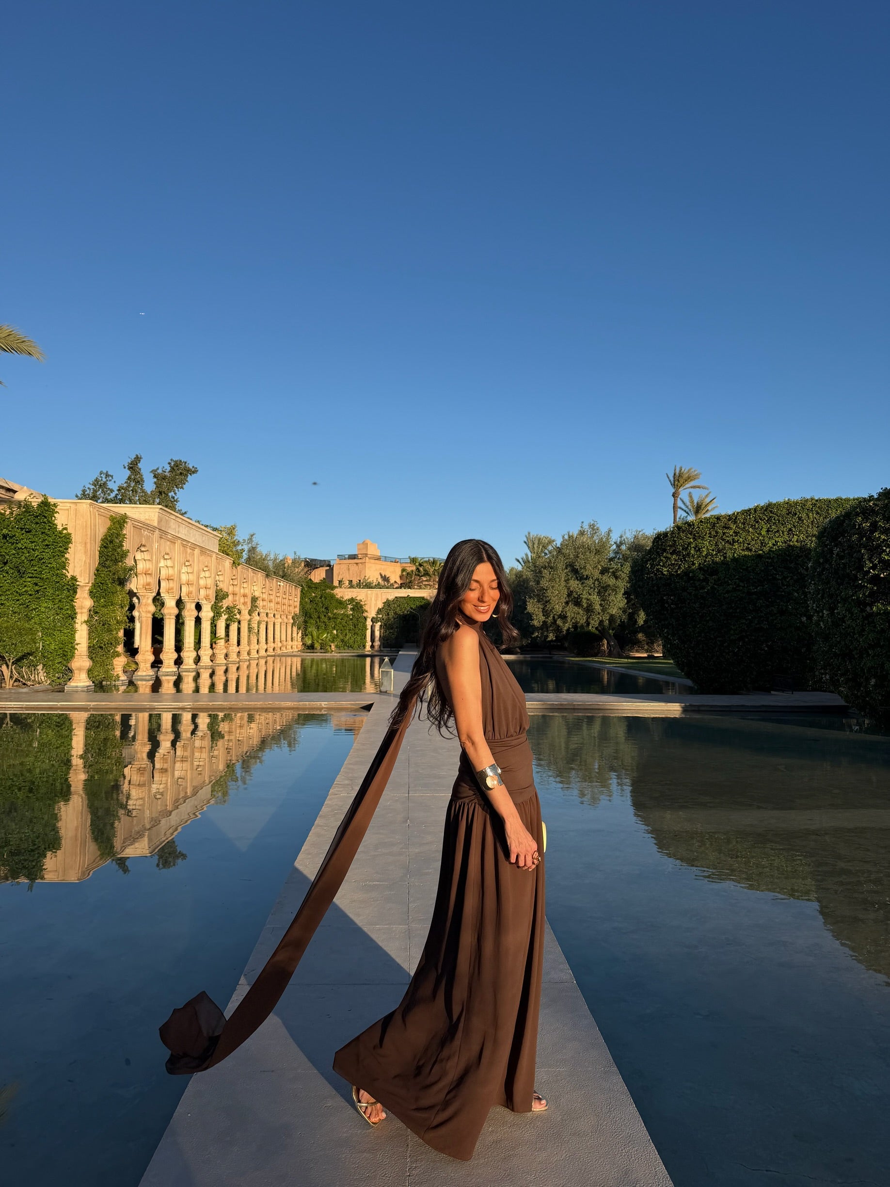 Vestido Paloma en marrón