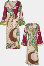 Fana Vestido Cruzado Estampado Floral con Lazo a la Cintura