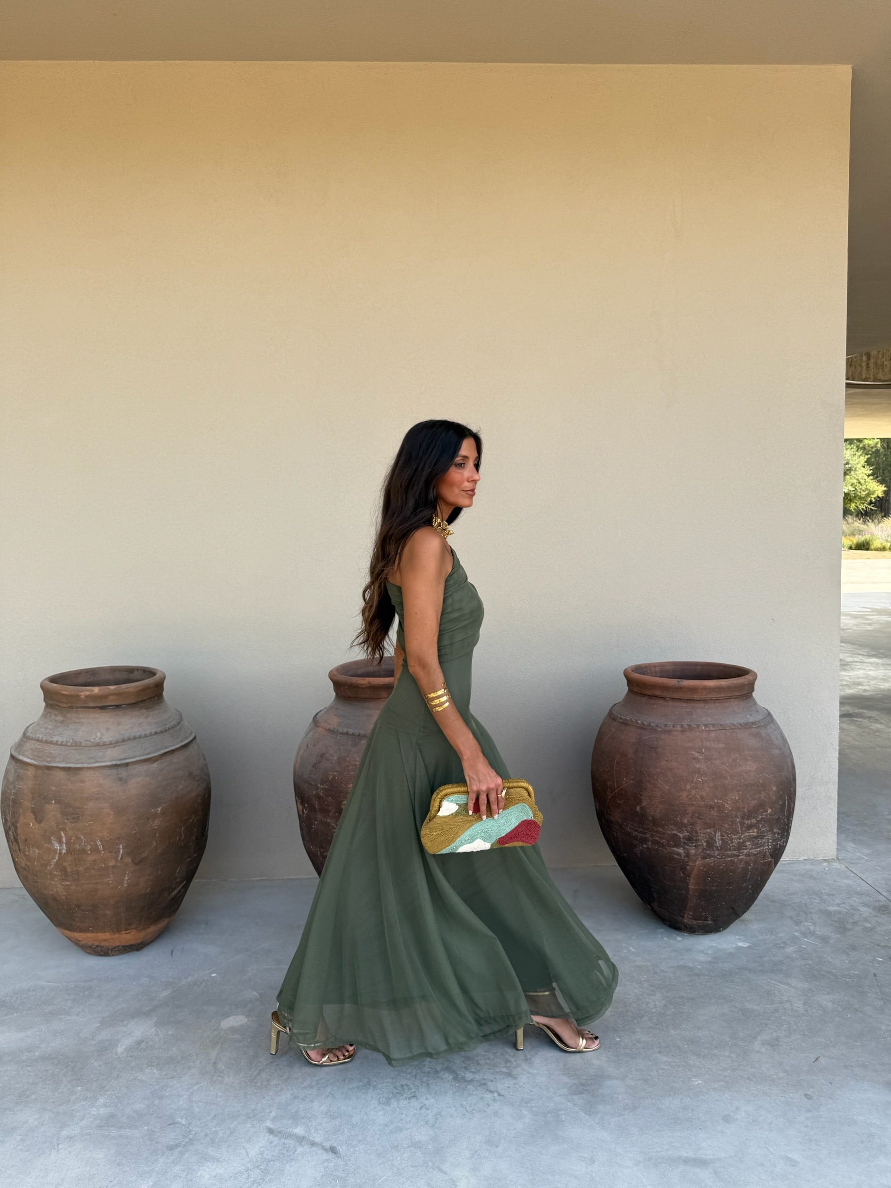 Vestido de Toledo en verde - Pedido anticipado