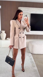 Madame Élégance | Vestido Blazer de Doble Botonadura
