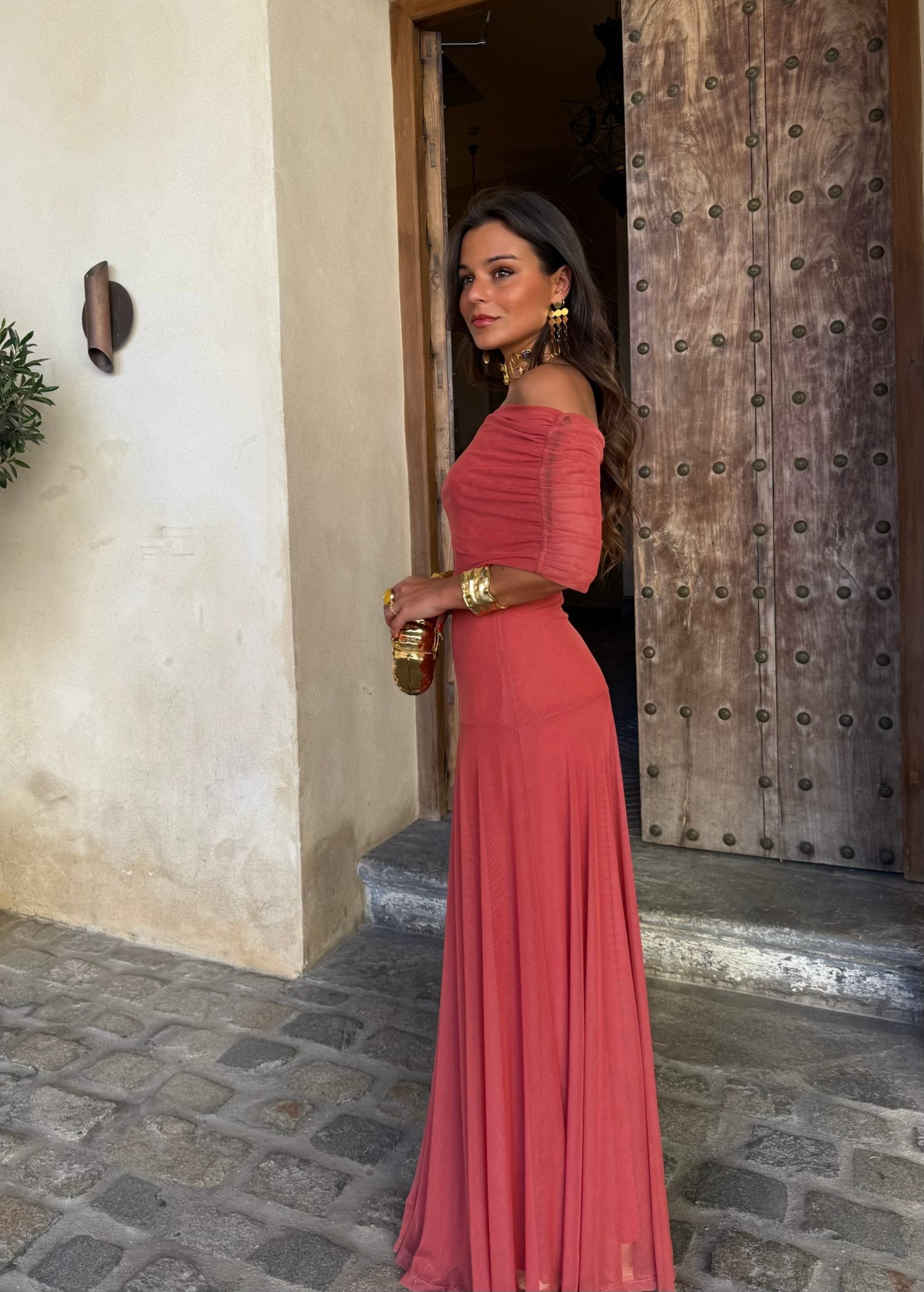 Vestido Toledo en Terracota Claro - Preventa