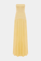 Deia Vestido Maxi de Malla con Mangas Acampanadas