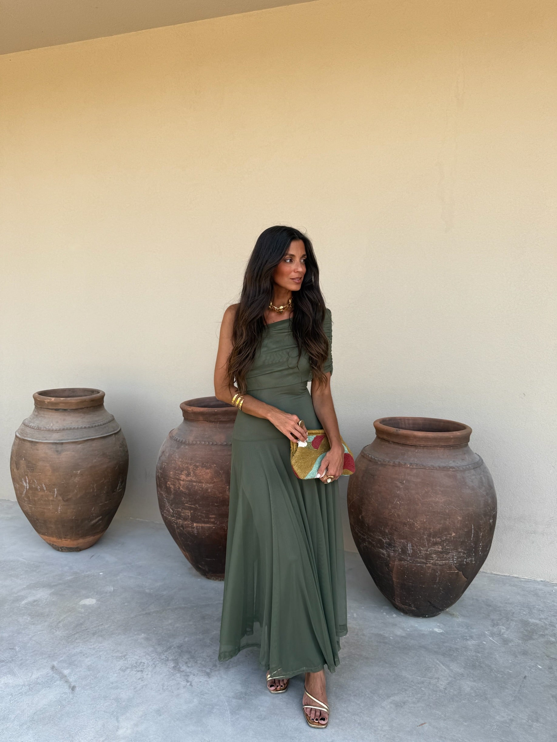 Vestido de Toledo en verde - Pedido anticipado