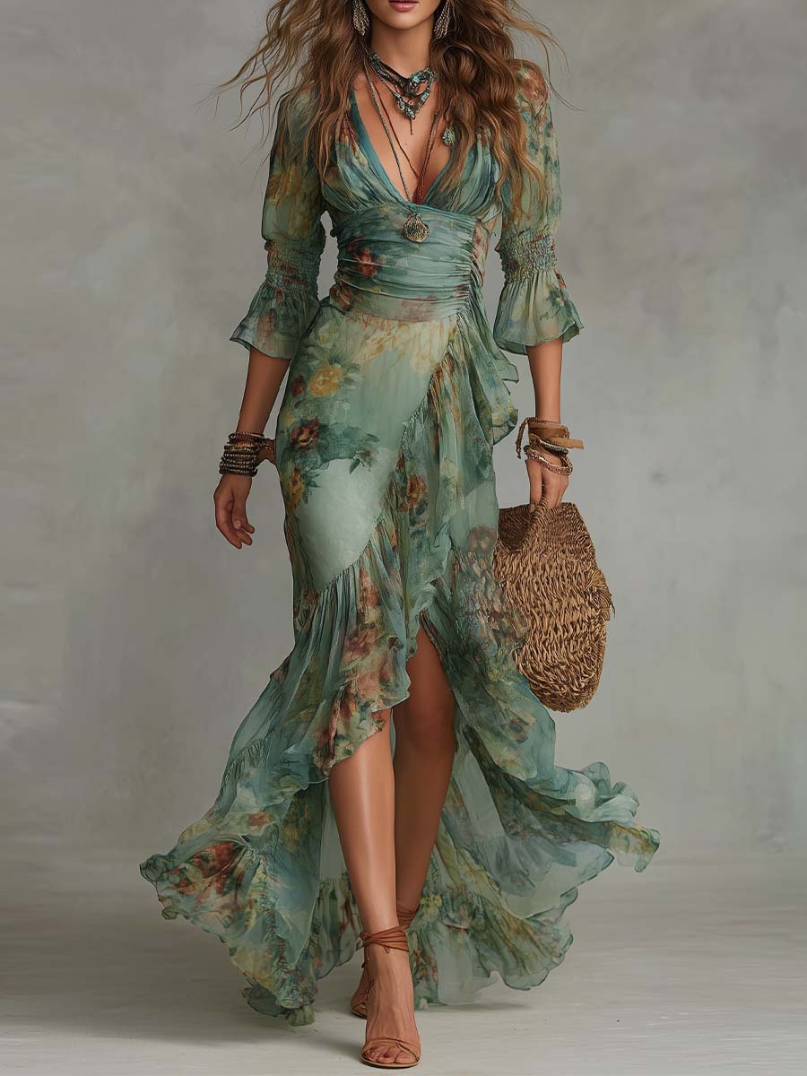 Vestido Martina – Vestido  Maxi Floral Bohemio