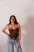 Top Corsé Brown