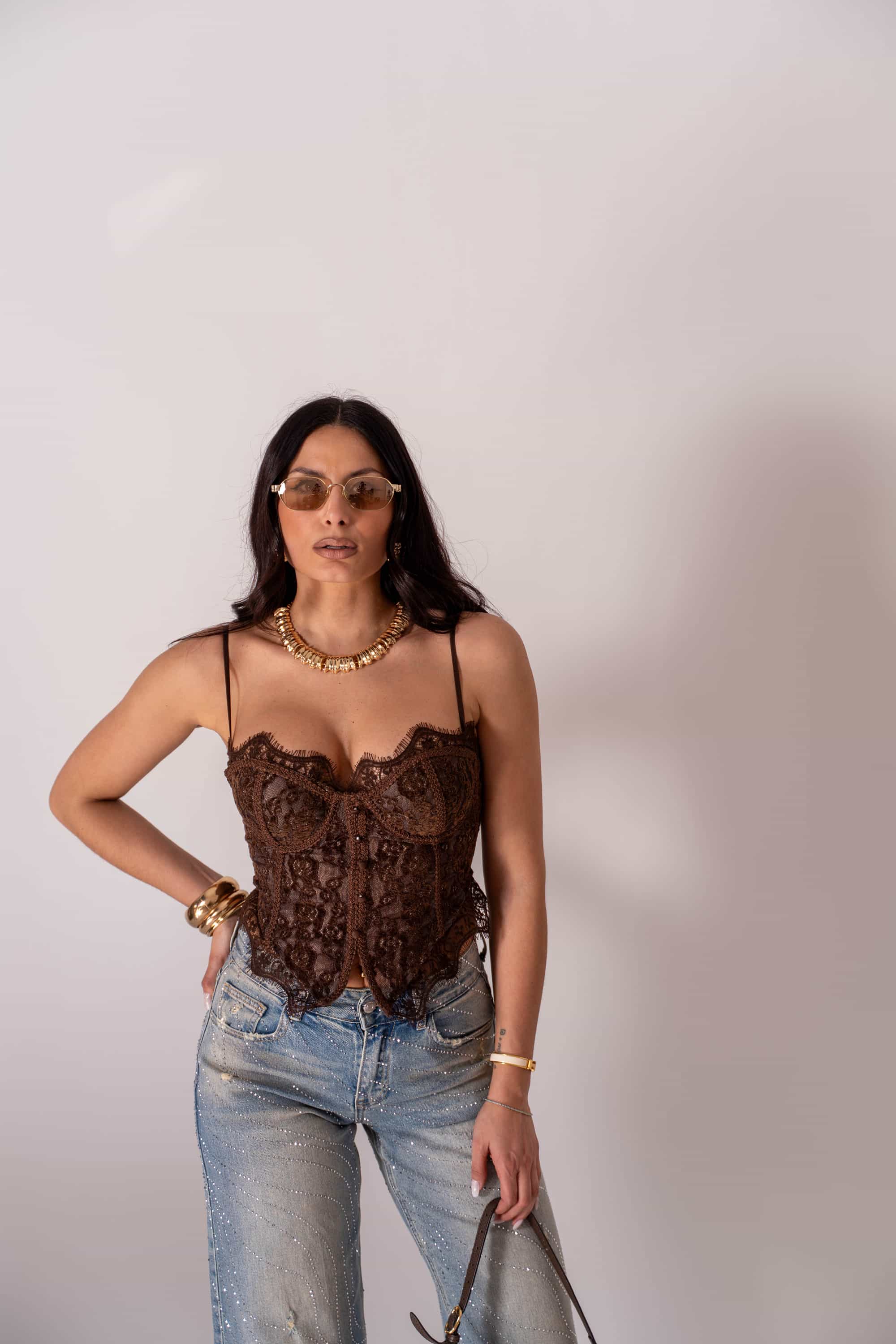 Top Corsé Brown