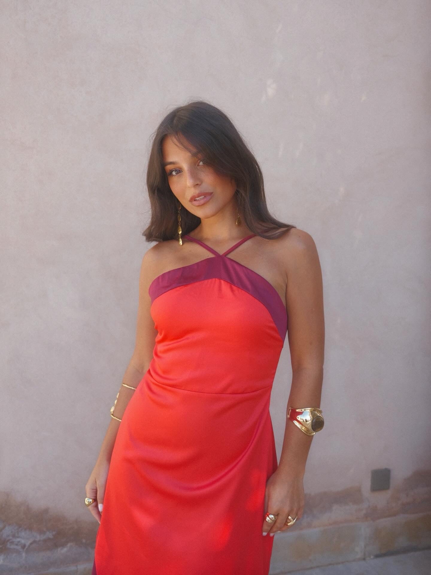 Vestido Oasis en rojo - Envío del 25/05 al 29/05