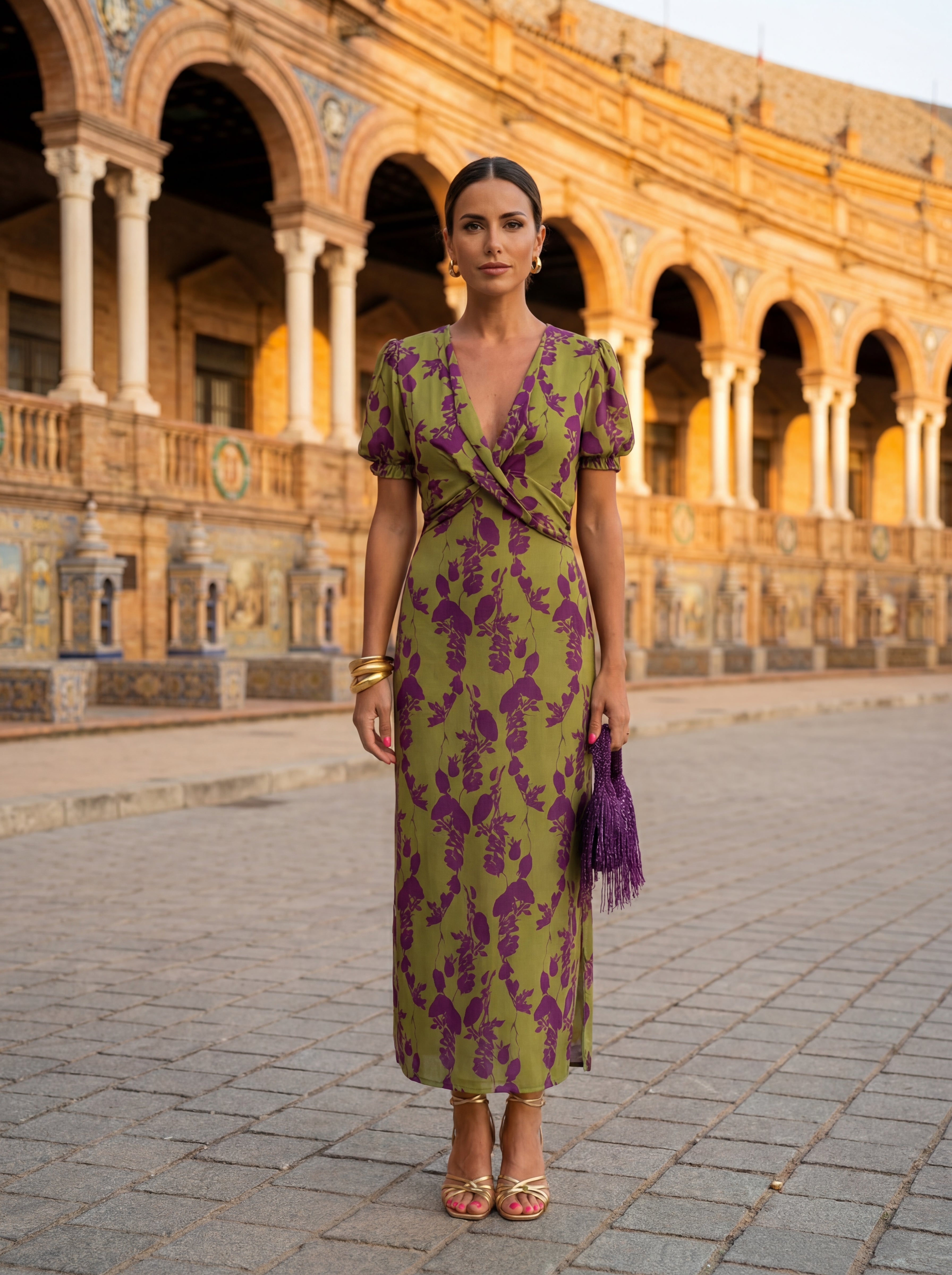 Andrea ™ | Vestido Maxi Floral con Caída Fluida