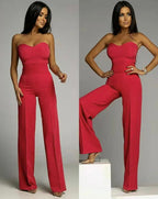 Milly Strapless | Mono Maxi con Corpiño Bustier y Pernera Ancha