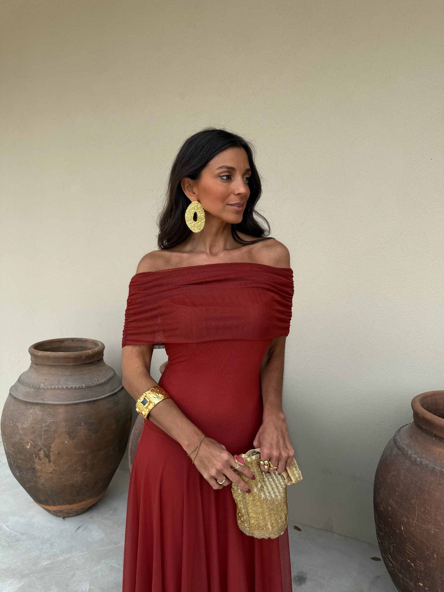 Vestido de Toledo en terracota - Envío del 04/05 al 11/05