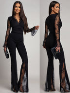Sevilla Lace | Conjunto Body y Pantalón Campana con Detalle de Encaje