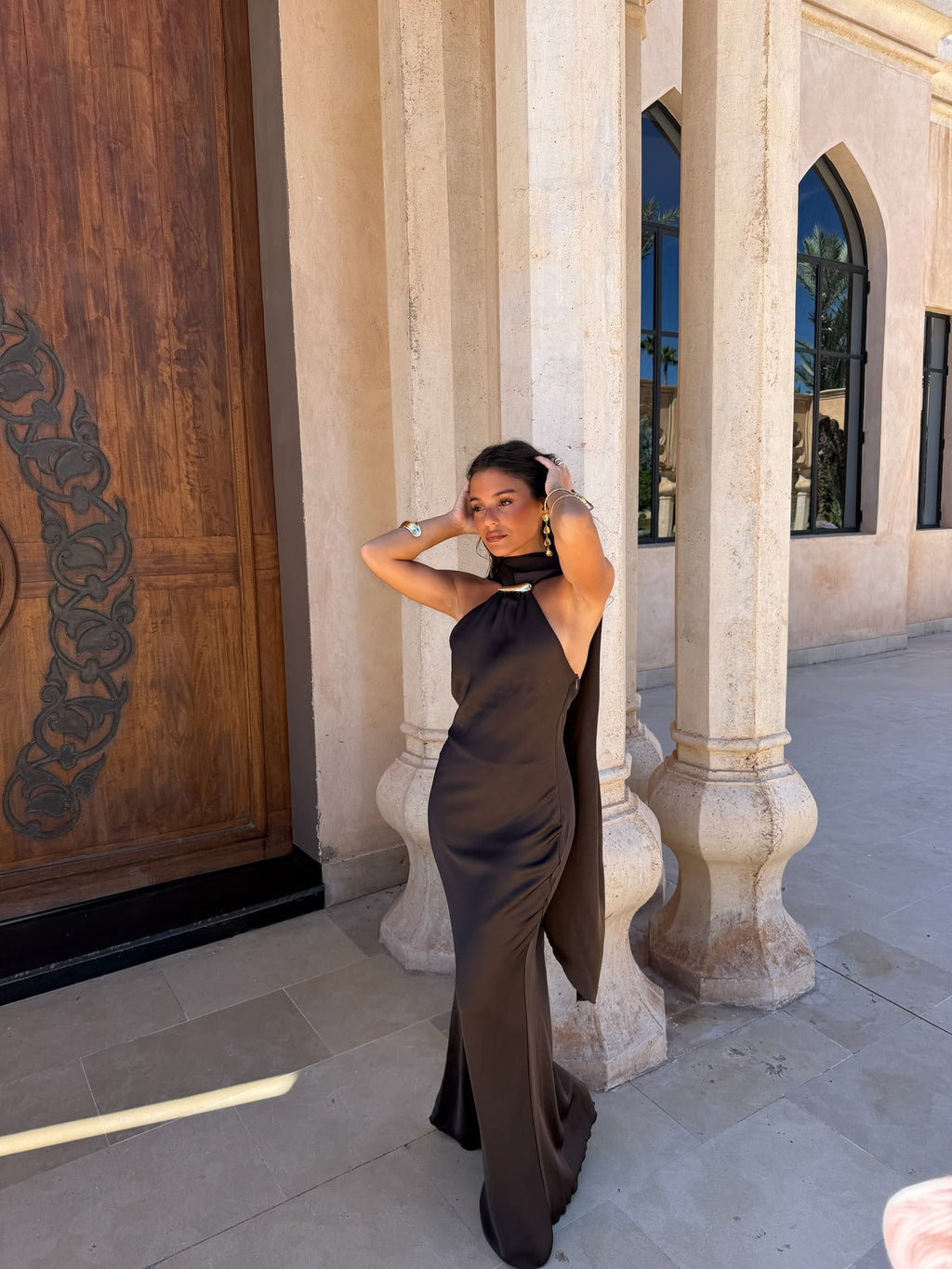 Vestido Safira en marrón