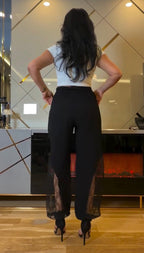 Mónik Lace | Pantalón Fluido con Bajos de Encaje