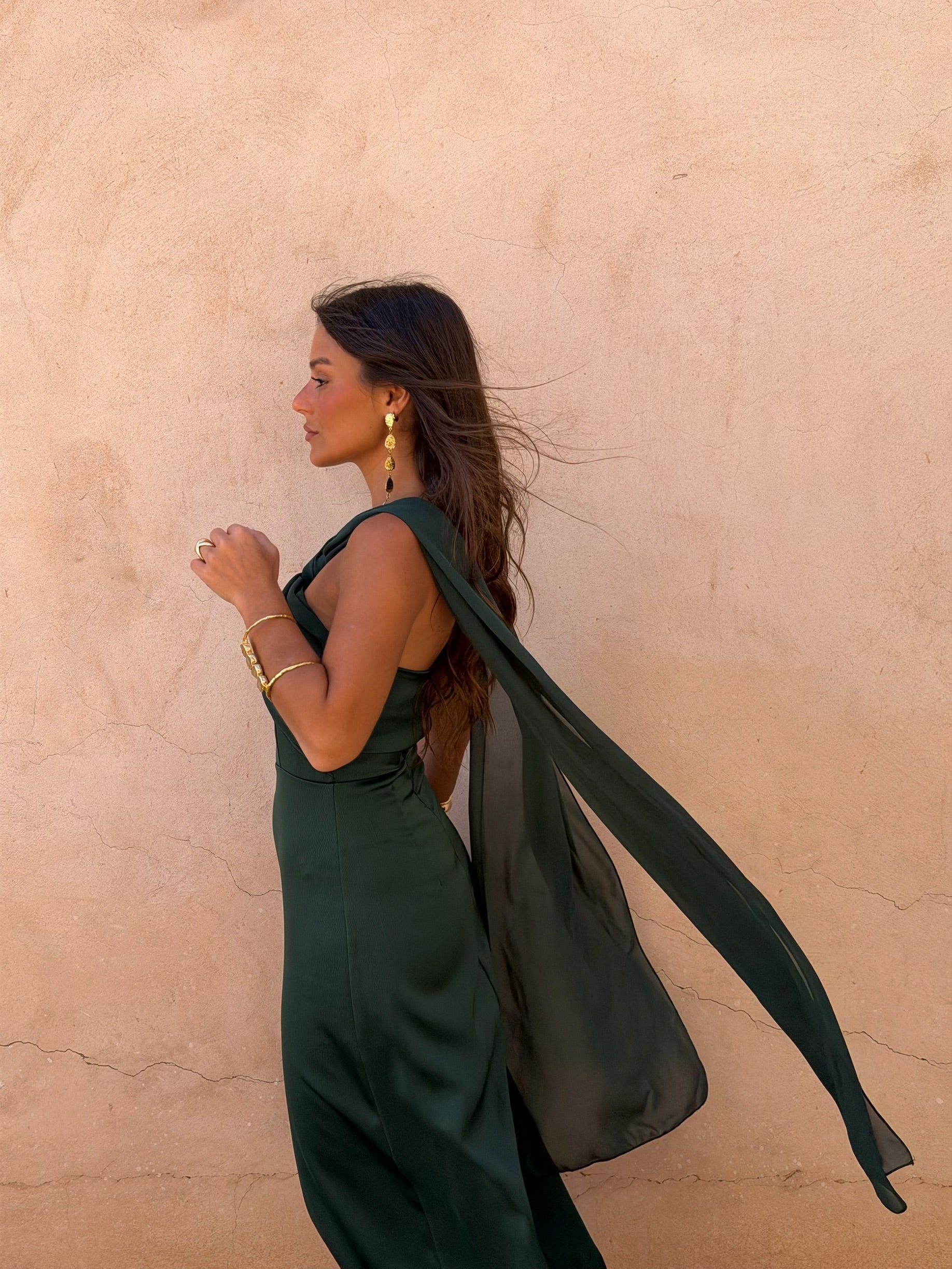 Vestido Triana en verde - Envío del 24/04 al 30/04