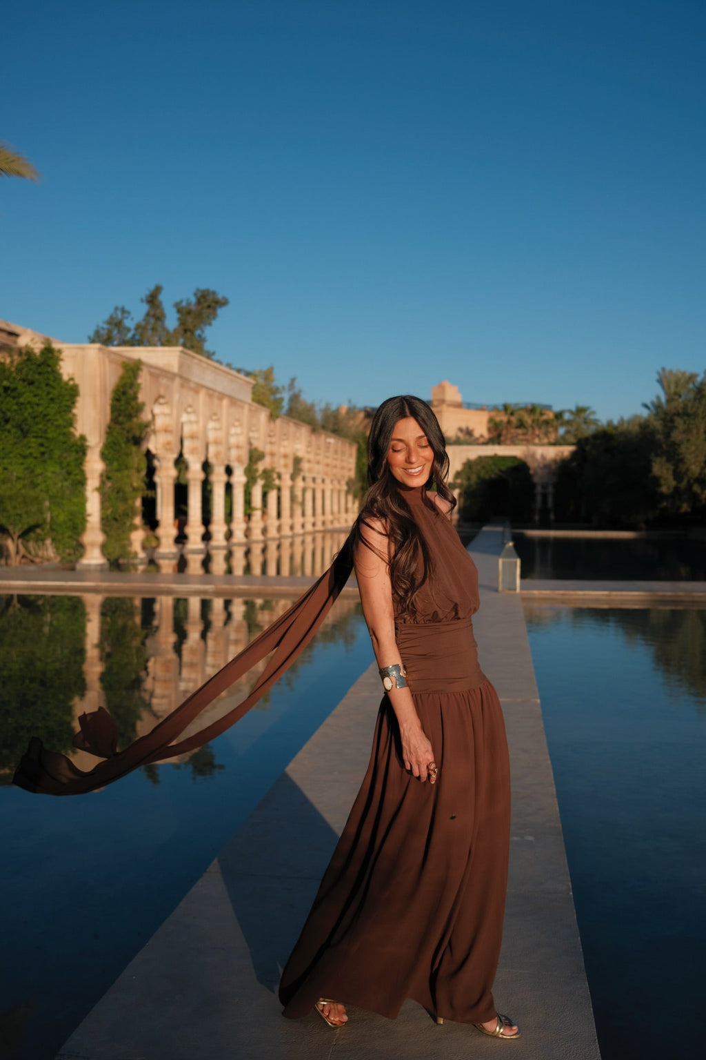 Vestido Paloma en marrón