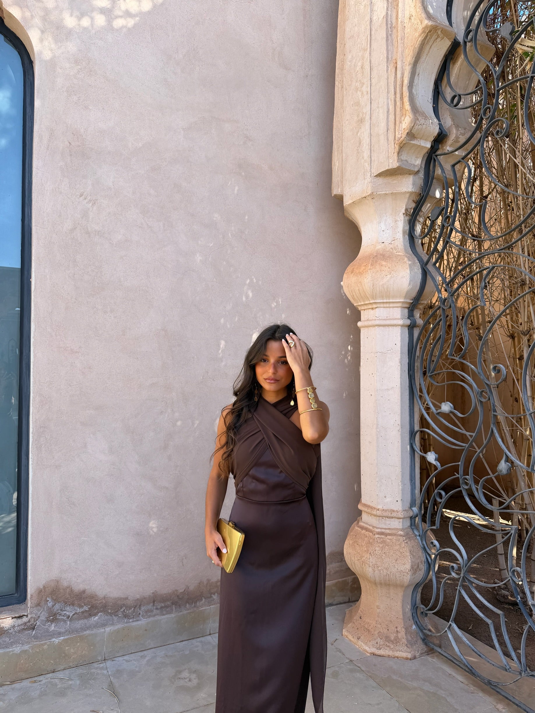 Vestido Triana en marrón