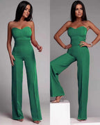 Milly Strapless | Mono Maxi con Corpiño Bustier y Pernera Ancha