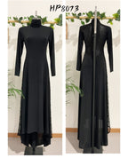 Noir Dentelle | Vestido Maxi de Cuello Alto con Espalda de Encaje