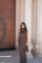 Vestido Safira en marrón