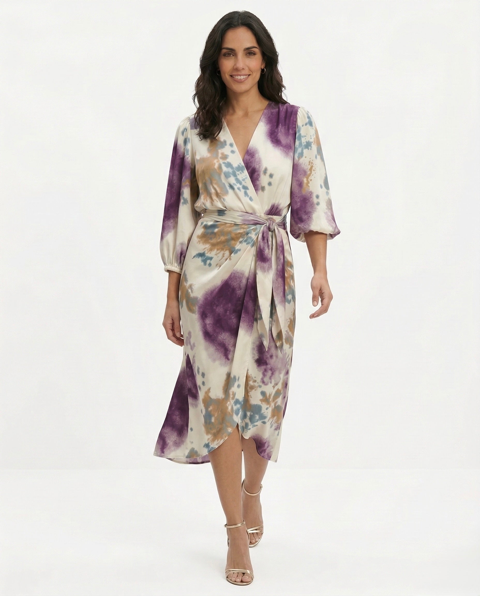 Amatista | Vestido Floral Wrap ruzado