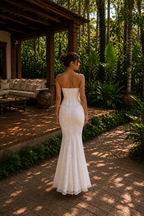 ETERNAL BLOOM | Vestido Midi de Encaje Floral 2 piezas con Corsé