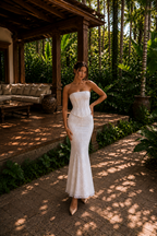 ETERNAL BLOOM | Vestido Midi de Encaje Floral 2 piezas con Corsé