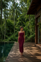 AMARIS | Vestido Maxi de Malla Ajustado