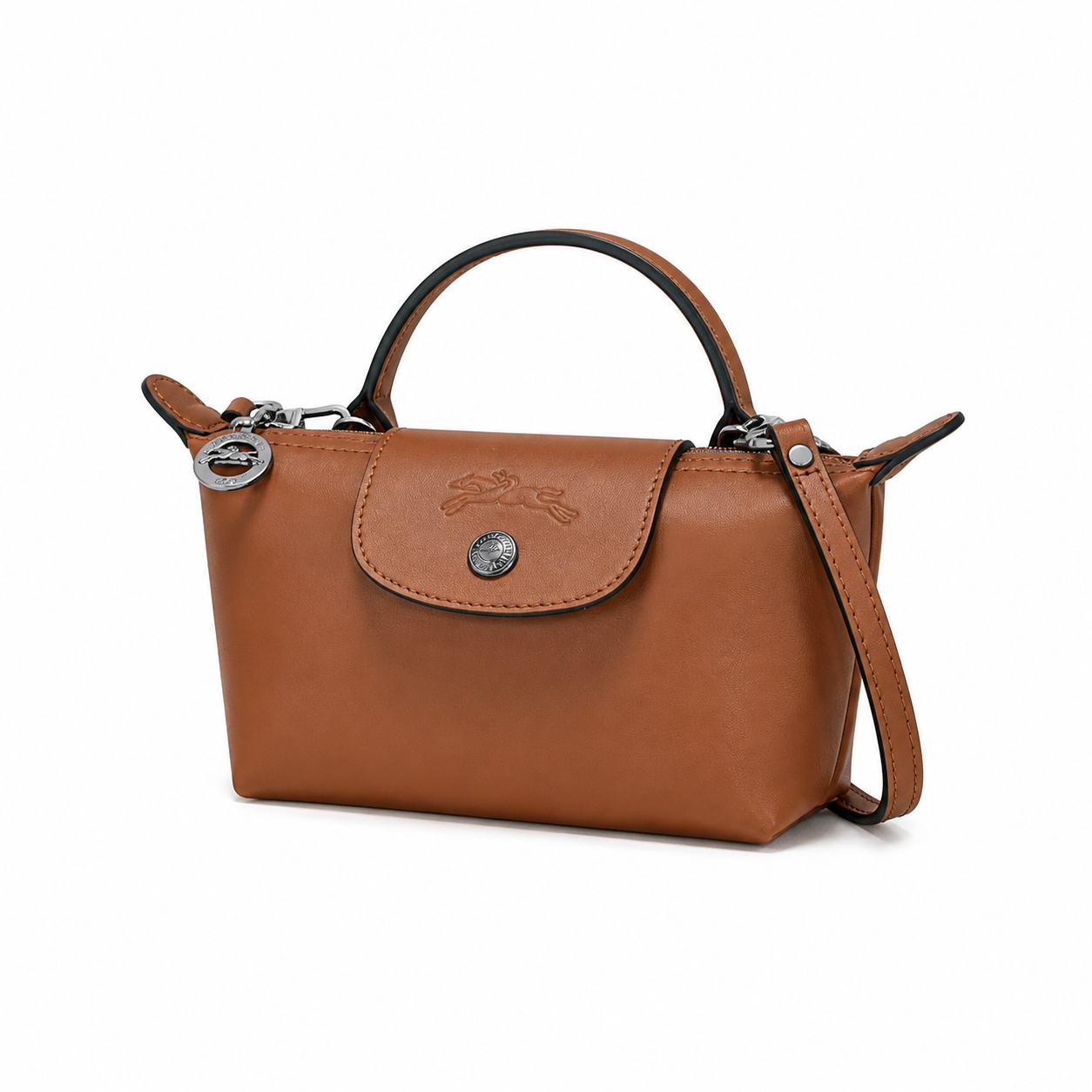 MINI BOLSO PARISIEN DE PIEL - MARRÓN