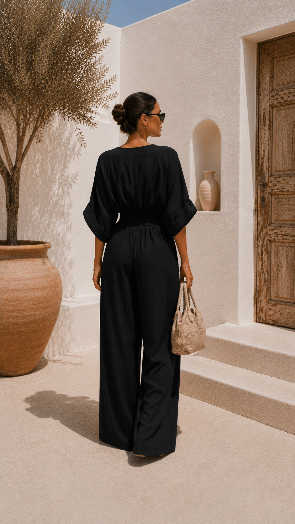 Valeria | Mono chiffon escote en V