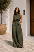 Antonella | Conjunto de top sin mangas y pantalones anchos