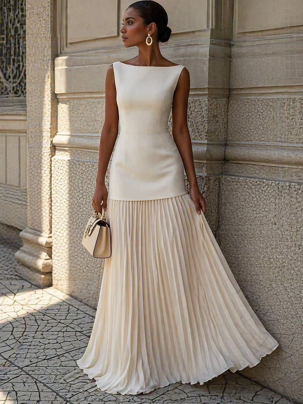 Serena Vestido Maxi Plisado