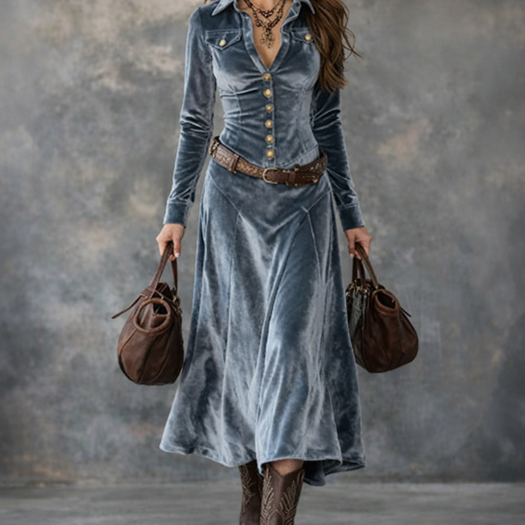 Vena™ | Vestido maxi fluido con silueta moderna