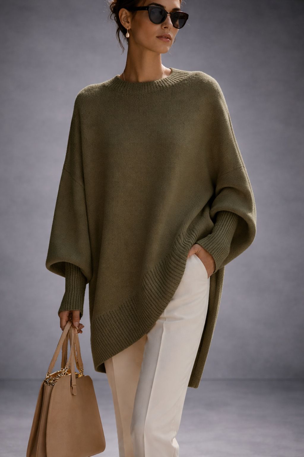 Livia | Jersey - poncho oversize