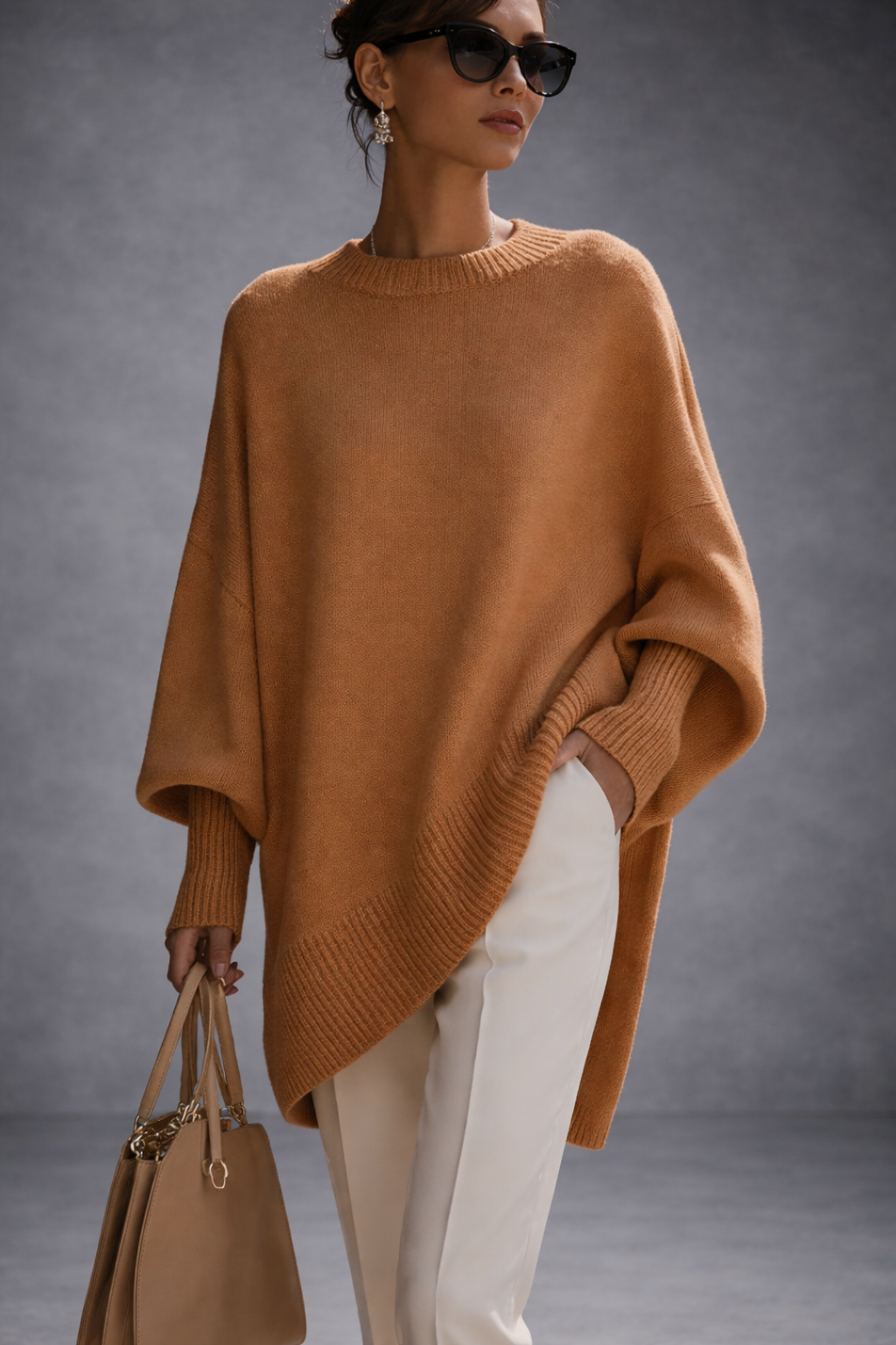 Livia | Jersey - poncho oversize