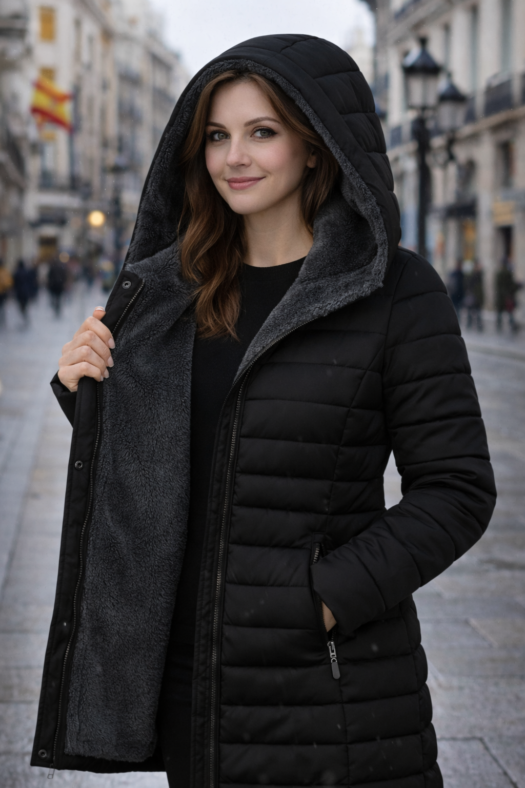 Clara | Abrigo Acolchado con Forro Polar Luxe