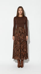 CANDELARIA | Conjunto de Top de Terciopelo y Falda Maxi Paisley