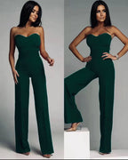 Milly Strapless | Mono Maxi con Corpiño Bustier y Pernera Ancha