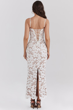 Perla - Vestido Maxi Bordado Premium