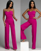 Milly Strapless | Mono Maxi con Corpiño Bustier y Pernera Ancha