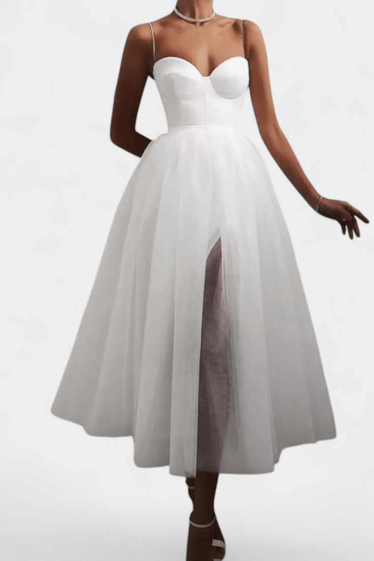Widya Vestido Maxi de Tul con Corsé