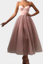 Widya Vestido Maxi de Tul con Corsé