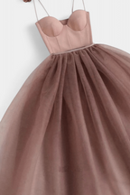 Widya Vestido Maxi de Tul con Corsé