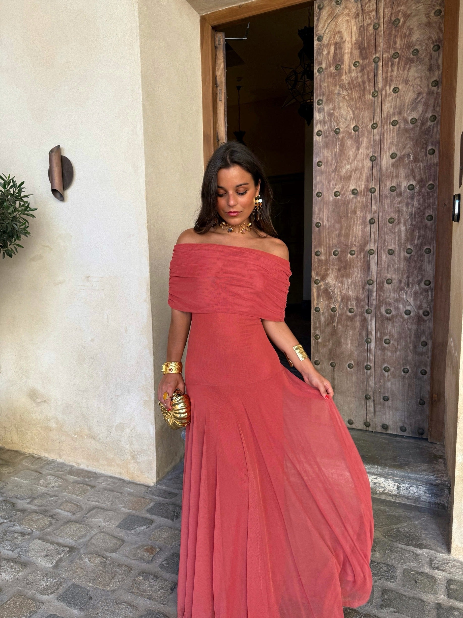 Vestido Toledo en Terracota Claro - Preventa