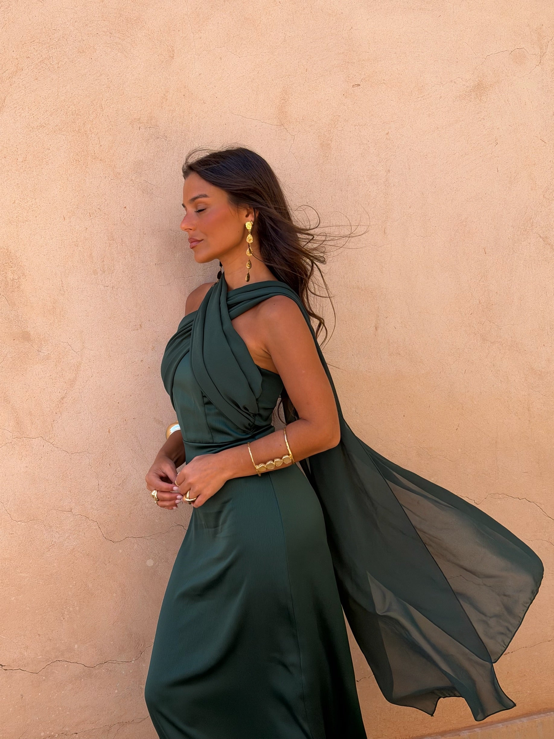 Vestido Triana en verde - Envío del 24/04 al 30/04