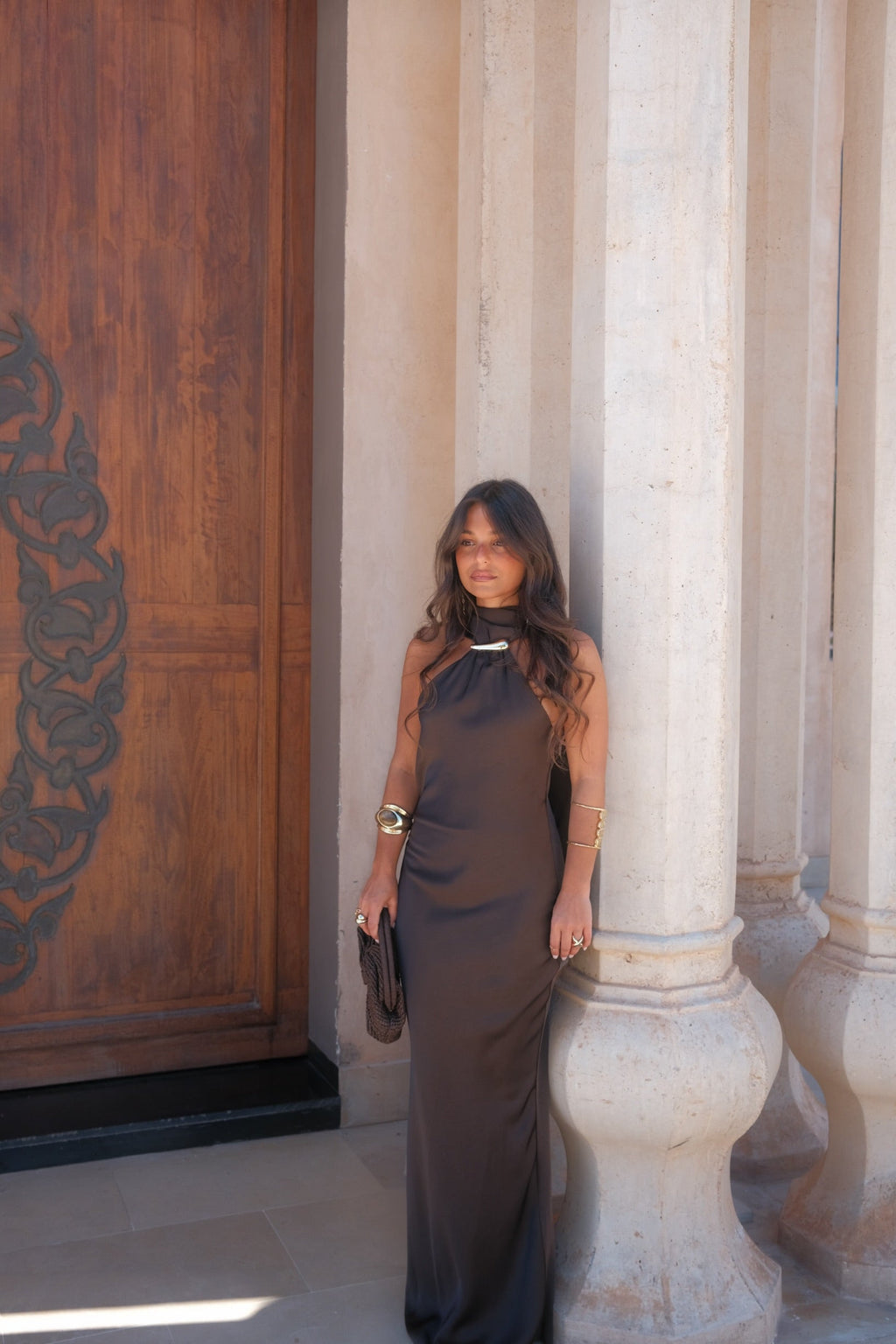 Vestido Safira en marrón