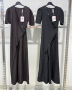 Rosalinda Chic | Mono Maxi Cruzado con Abertura Frontal y Manga Corta