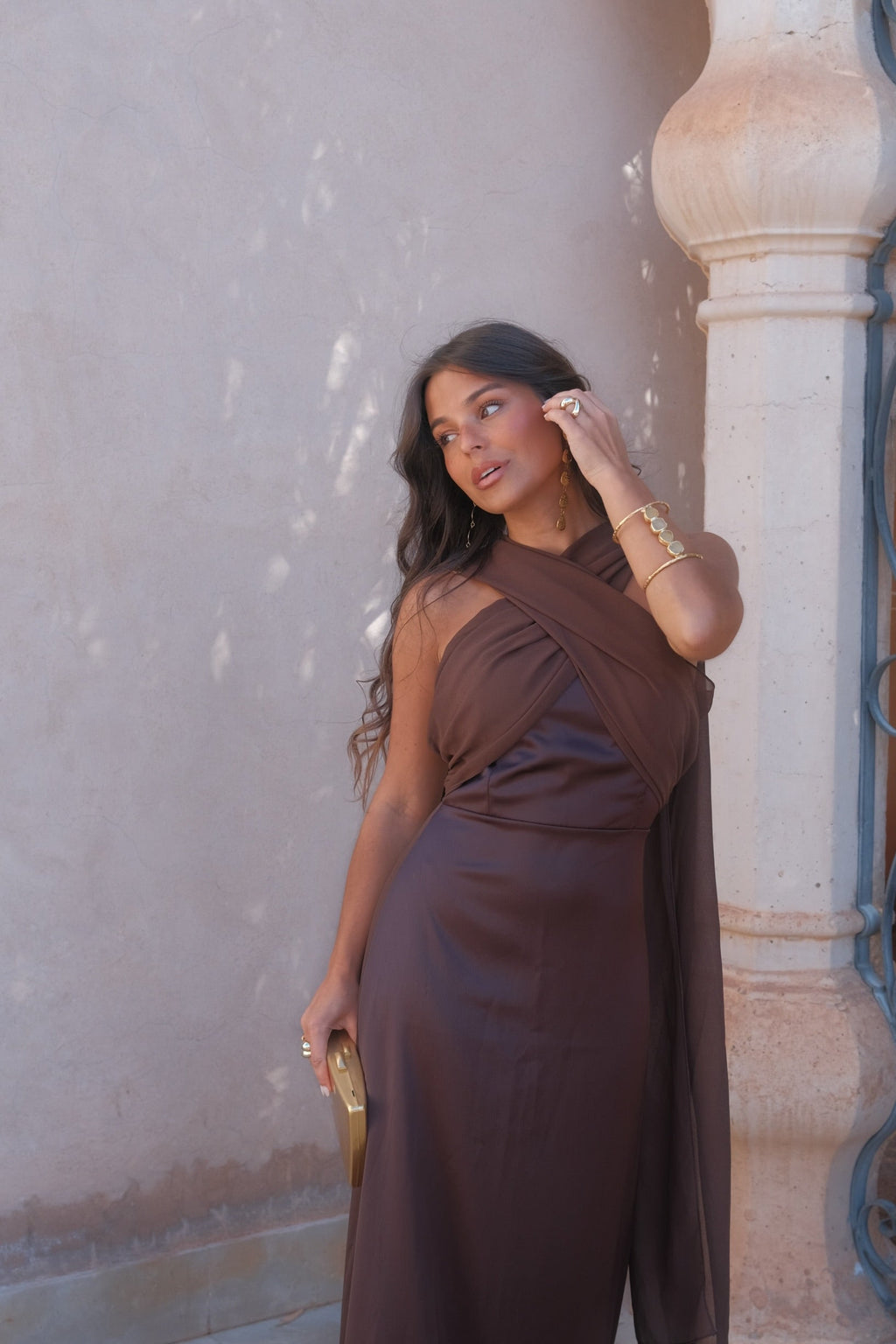 Vestido Triana en marrón