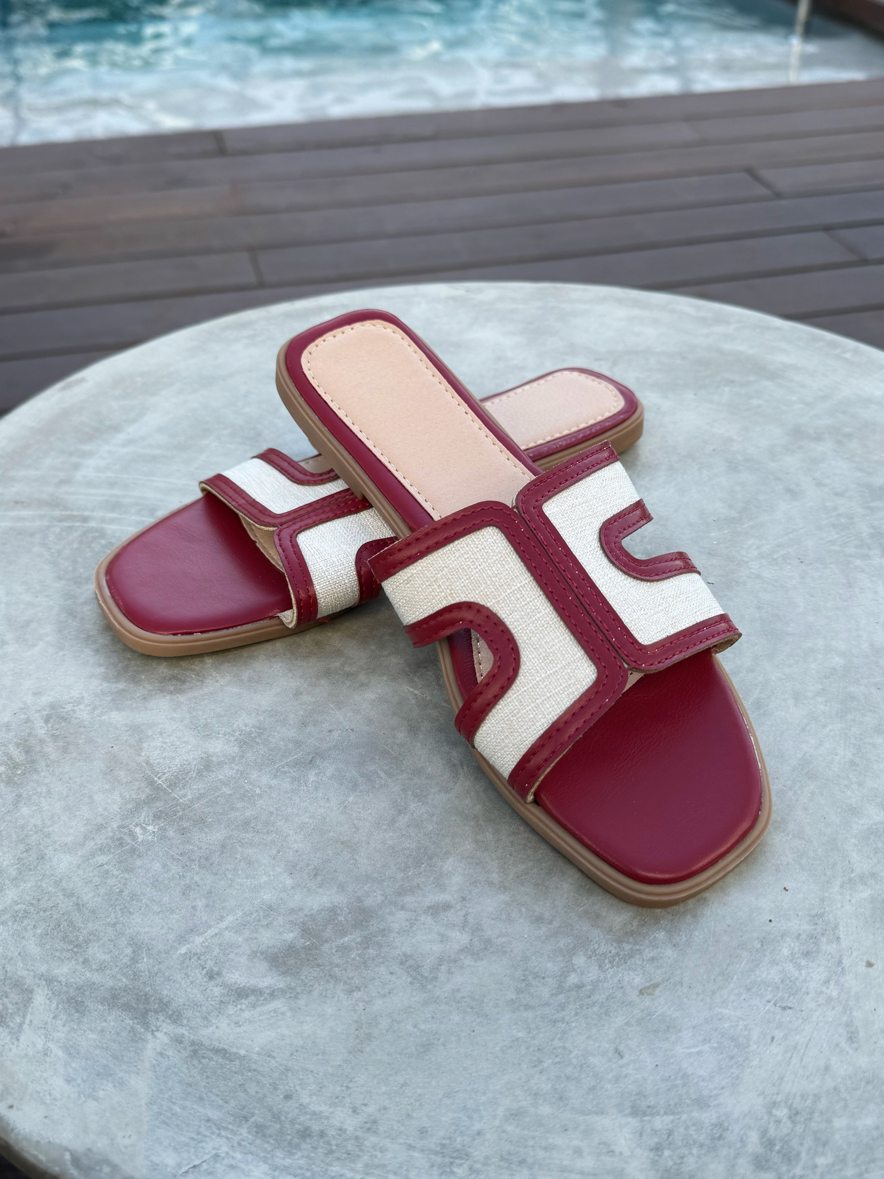 Sandalias Carys color cereza (REBAJAS)
