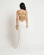 Vestido Imperio Dorado